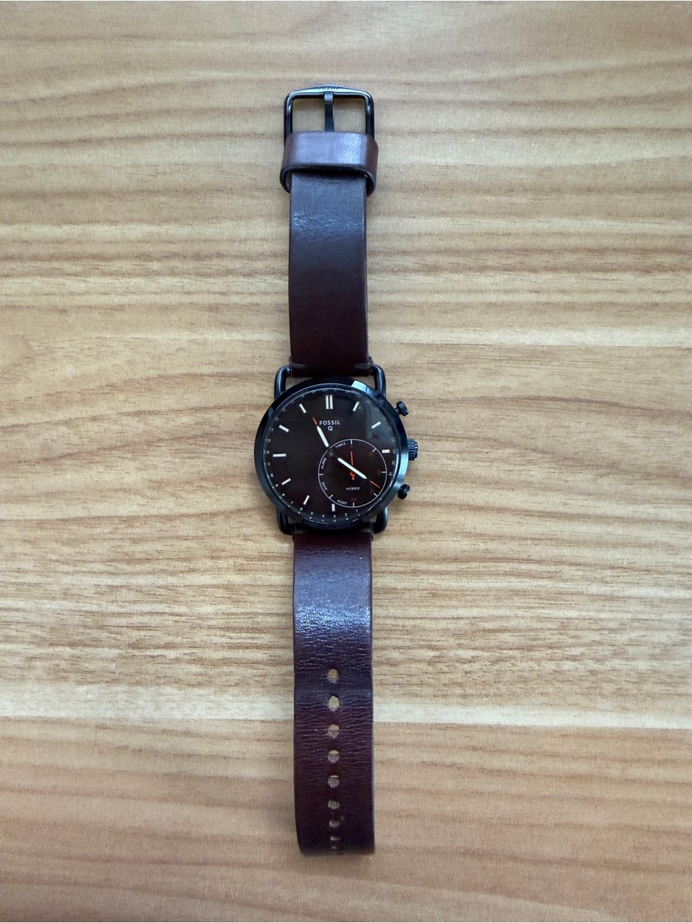 Fossil Q Hybrids Smartwatch NDW2A1 stainless steel - genuine leather